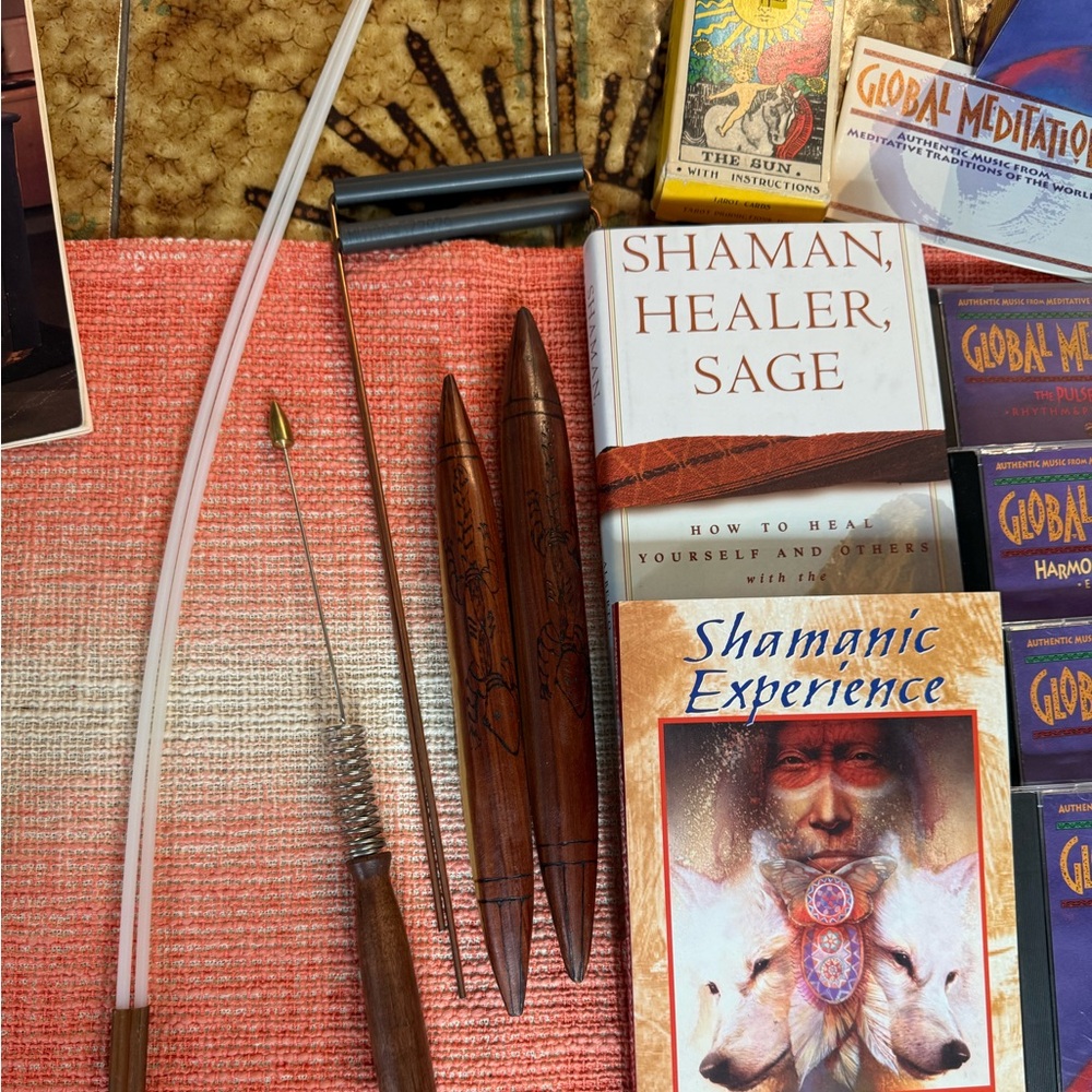 Huge lot of Dowsing Rods/ Books/Tarot Cards/Meditation Music/Pendulum/Shaman